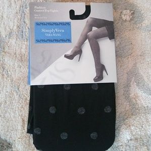 Vera Wang Polka-Dot Tights